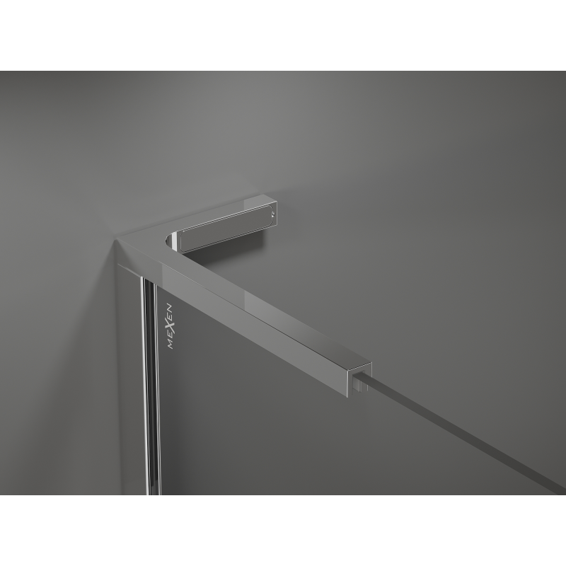 Mexen Kioto L Duschwand Walk-in 110 x 200 cm, braun, chrom - 800-110-103-01-32