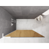 Mexen Kioto L Duschwand Walk-in 100 x 200 cm, braun, weiß - 800-100-103-20-32