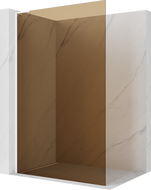 Mexen Kioto L Duschwand Walk-in 110 x 200 cm, Bronze, Weiß - 800-110-103-20-32
