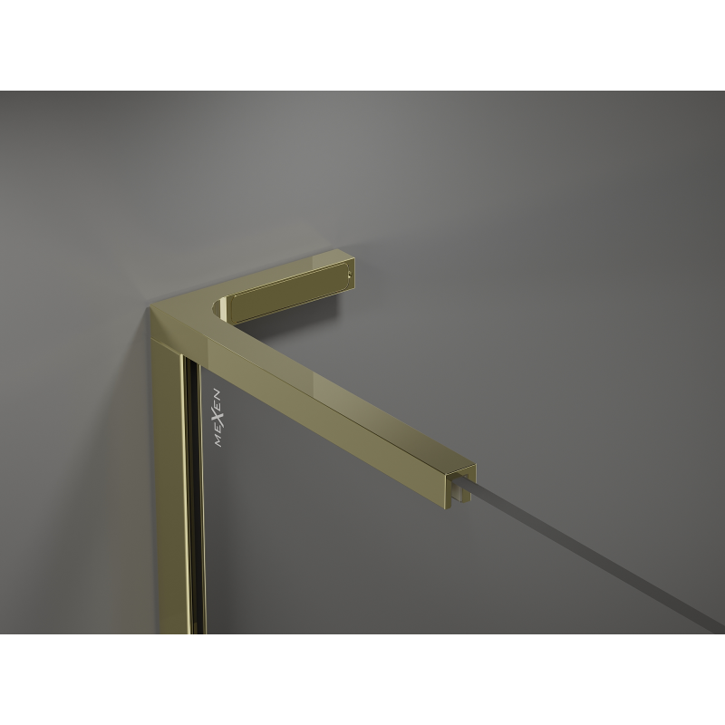 Mexen Kioto L Duschwand Walk-in 100 x 200 cm, braun, gold - 800-100-103-50-32