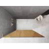 Mexen Kioto L Duschwand Walk-in 80 x 200 cm, Braun, Gebürstetes Gold - 800-080-103-55-32