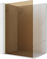 Mexen Kioto L Duschwand Walk-in 120 x 200 cm, bronze, gold gebürstet - 800-120-103-55-32