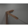Mexen Kioto L Duschwand Walk-in 120 x 200 cm, Braun, Roségold - 800-120-103-60-32