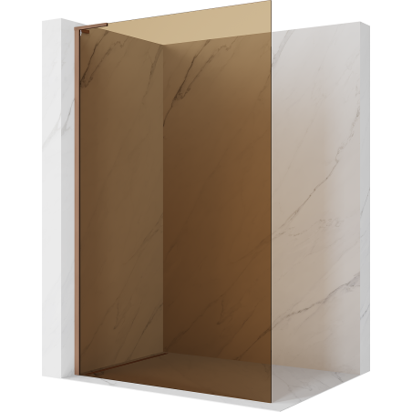 Mexen Kioto L Duschwand Walk-in 80 x 200 cm, Bronze, gebürstetes Kupfer - 800-080-103-65-32