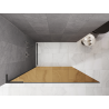 Mexen Kioto L Duschwand Walk-in 100 x 200 cm, Bronze, gebürstet Gun Gray - 800-100-103-66-32