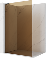 Mexen Kioto L Duschwand Walk-in 110 x 200 cm, Bronze, gebürstetes Gun Gray - 800-110-103-66-32