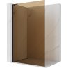 Mexen Kioto L Duschwand Walk-in 90 x 200 cm, Bronze, Schwarz - 800-090-103-70-32
