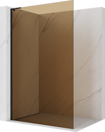 Mexen Kioto L Duschwand Walk-in 90 x 200 cm, Bronze, Schwarz - 800-090-103-70-32