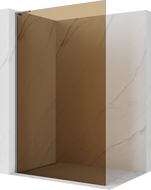 Mexen Kioto L Duschwand Walk-in 100 x 200 cm, Braun, Gun Metal - 800-100-103-95-32