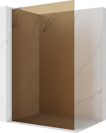 Mexen Kioto L Duschwand Walk-in 120 x 200 cm, Bronze, gebürsteter Nickel - 800-120-103-97-32