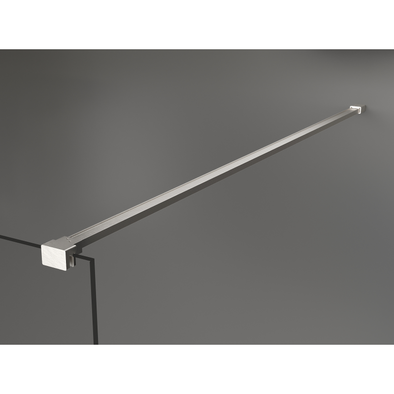 Mexen Kioto Freistehende Duschwand 110 x 200 cm, Bronze 8 mm, gebürsteter Nickel - 800-110-002-97-32