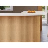 Mexen Ovalo 01 flexible gerillte Wandpaneele 280 x 36 cm, technisches Furnier, Gebleichte Eiche - S130-280-01-040