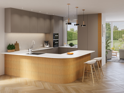 Mexen Ovalo 01 gerillte, flexible Wandpaneele 280 x 36 cm, technisches Furnier, Eiche Classic - S130-280-01-041