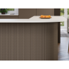 Mexen Ovalo 01 geriffelte flexible Wandpaneele 280 x 36 cm, technisches Furnier, Eiche Grau - S130-280-01-043