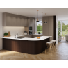 Mexen Ovalo 01 gerillte, flexible Wandpaneele 280 x 36 cm, technisches Furnier, Schwarzeiche - S130-280-01-046