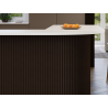 Mexen Ovalo 01 gerillte, flexible Wandpaneele 280 x 36 cm, technisches Furnier, Schwarzeiche - S130-280-01-046