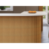 Mexen Ovalo 03 elastische, gerillte Wandlamellen 280 x 36 cm, technisches Furnier, Eiche Classic - S130-280-03-041