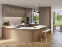 Mexen Ovalo 03 Rillen-Wandpaneele flexibel 280 x 36 cm, technisches Furnier, Hellnuss - S130-280-03-047