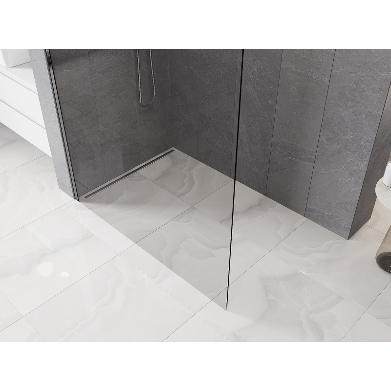 Mexen Kioto-P Duschwand Walk-in 130 x 200 cm, transparent 8 mm, Chrom - 800-130-101-01-00-P