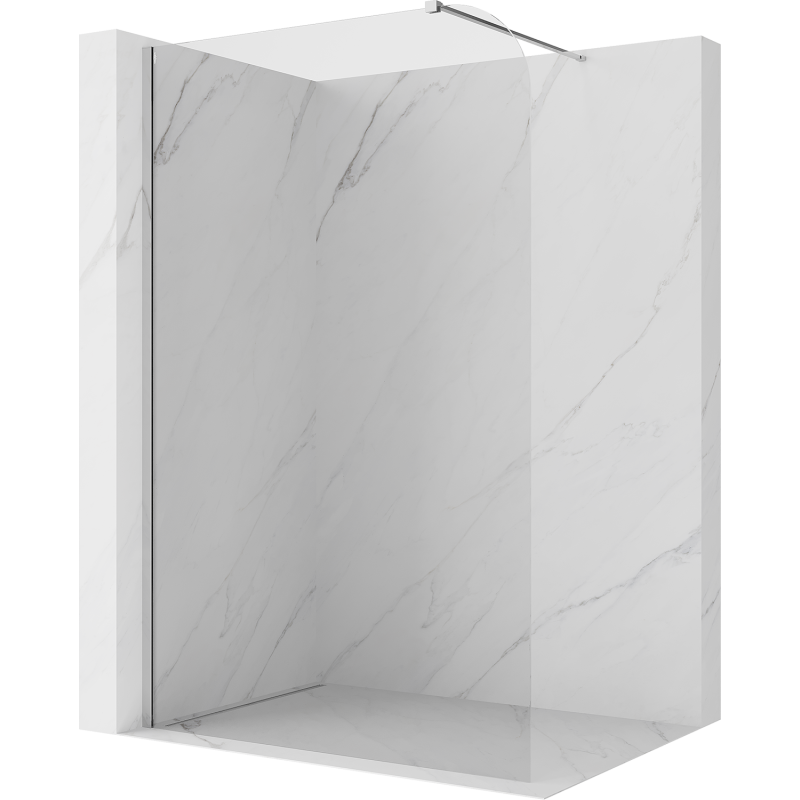 Mexen Kioto-P Duschwand Walk-in 130 x 200 cm, transparent 8 mm, Chrom - 800-130-101-01-00-P