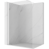 Mexen Kioto-P Duschwand Walk-in 100 x 200 cm, transparent 8 mm, weiß - 800-100-101-20-00-P