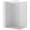 Mexen Kioto-P Duschtür Walk-in 130 x 200 cm, transparent 8 mm, weiß - 800-130-101-20-00-P