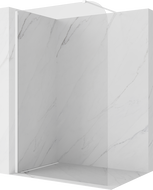 Mexen Kioto-P Duschwand Walk-in 140 x 200 cm, transparent 8 mm, weiß - 800-140-101-20-00-P
