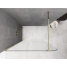 Mexen Kioto-P Walk-in Duschwand 70 x 200 cm, transparent 8 mm, gold - 800-070-101-50-00-P