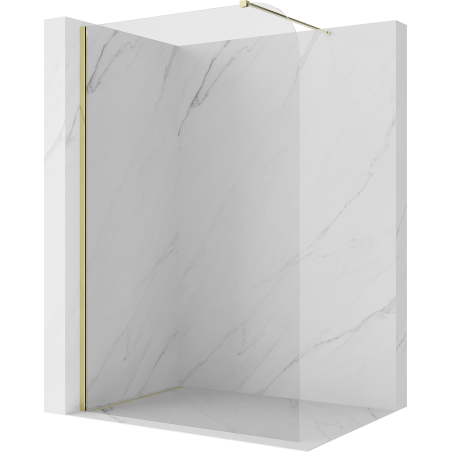 Mexen Kioto-P Duschwand Walk-in 80 x 200 cm, transparent 8 mm, gold - 800-080-101-50-00-P