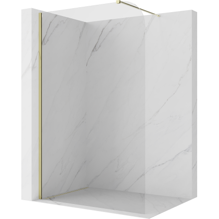 Mexen Kioto-P Duschwand Walk-in 120 x 200 cm, transparent 8 mm, gold - 800-120-101-50-00-P