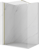 Mexen Kioto-P Duschwand Walk-in 130 x 200 cm, transparent 8 mm, gold - 800-130-101-50-00-P
