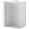 Mexen Kioto-P Duschwand Walk-in 140 x 200 cm, transparent 8 mm, gold - 800-140-101-50-00-P