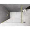 Mexen Kioto-P Duschwand Walk-in 80 x 200 cm, transparent 8 mm, gebürstetes Gold - 800-080-101-55-00-P