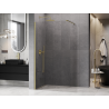 Mexen Kioto-P Duschwand Walk-in 100 x 200 cm, transparent 8 mm, gebürstetes Gold - 800-100-101-55-00-P