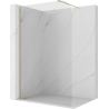 Mexen Kioto-P Duschwand Walk-in 110 x 200 cm, transparent 8 mm, gold gebürstet - 800-110-101-55-00-P