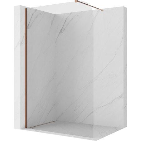 Mexen Kioto-P Duschwand Walk-in 90 x 200 cm, transparent 8 mm, Roségold - 800-090-101-60-00-P