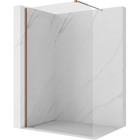 Mexen Kioto-P Duschwand Walk-in 100 x 200 cm, transparent 8 mm, Roségold - 800-100-101-60-00-P