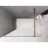 Mexen Kioto-P Duschwand Walk-in 110 x 200 cm, transparent 8 mm, Roségold - 800-110-101-60-00-P