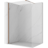 Mexen Kioto-P Duschwand Walk-in 110 x 200 cm, transparent 8 mm, Roségold - 800-110-101-60-00-P