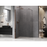 Mexen Kioto-P Duschwand Walk-in 130 x 200 cm, transparent 8 mm, Roségold - 800-130-101-60-00-P