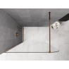 Mexen Kioto-P Duschwand Walk-in 130 x 200 cm, transparent 8 mm, Roségold - 800-130-101-60-00-P