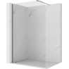 Mexen Kioto-P Duschwand Walk-in 130 x 200 cm, transparent 8 mm, Roségold - 800-130-101-60-00-P