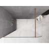 Mexen Kioto-P Duschwand Walk-in 100 x 200 cm, transparent 8 mm, gebürstetes Kupfer - 800-100-101-65-00-P