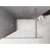 Mexen Kioto-P Duschwand Walk-in 120 x 200 cm, transparent 8 mm, gebürstetes Kupfer - 800-120-101-65-00-P
