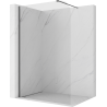 Mexen Kioto-P Duschwand Walk-in 70 x 200 cm, transparent 8 mm, gun gray gebürstet - 800-070-101-66-00-P
