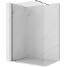 Mexen Kioto-P Duschwand Walk-in 80 x 200 cm, transparent 8 mm, gebürstetes Kanonengrau - 800-080-101-66-00-P