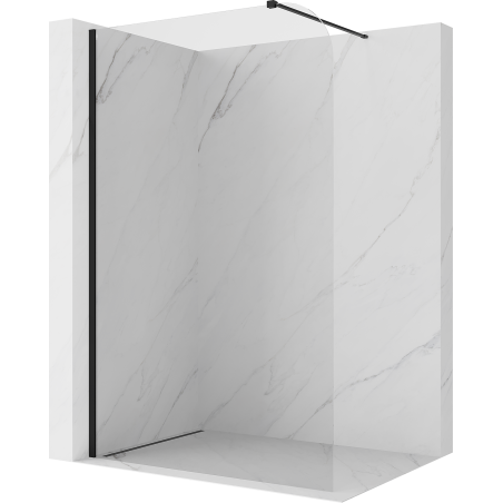 Mexen Kioto-P Duschrückwand Walk-in 80 x 200 cm, transparent 8 mm, schwarz - 800-080-101-70-00-P