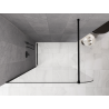 Mexen Kioto-P Duschwand Walk-in 130 x 200 cm, transparent 8 mm, schwarz - 800-130-101-70-00-P