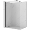 Mexen Kioto-P Duschwand Walk-in 140 x 200 cm, transparent 8 mm, schwarz - 800-140-101-70-00-P