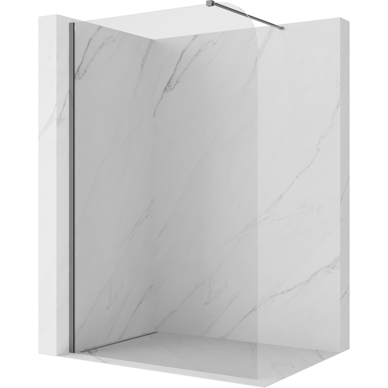 Mexen Kioto-P Duschwand Walk-in 100 x 200 cm, transparent 8 mm, Gun Metal - 800-100-101-95-00-P